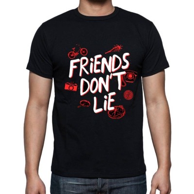 Мъжка тениска на STRANGER THINGS - FRENDS DON'T LIE II